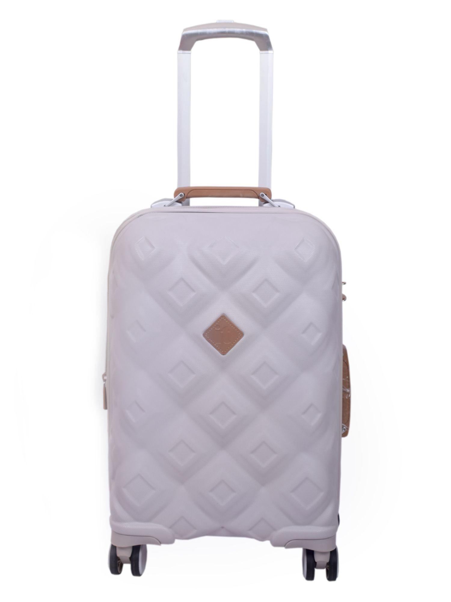 pumice white expandable trolley bag