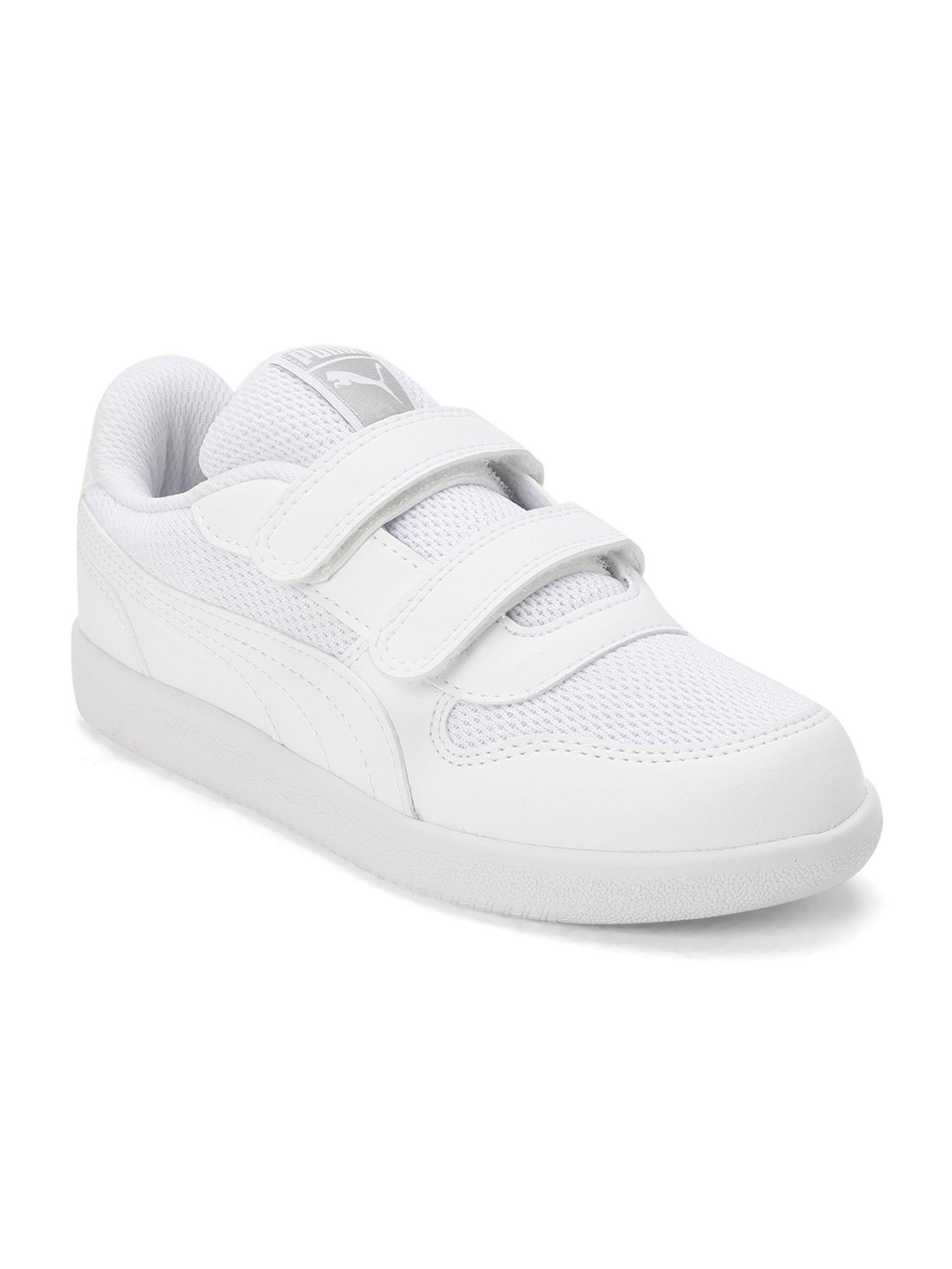 punch comfort junior kids white casual shoes