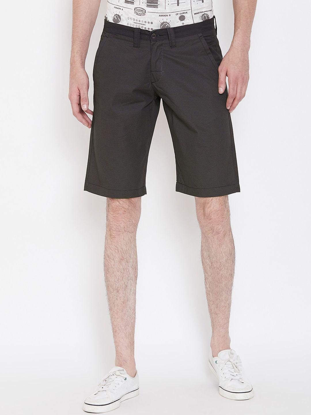 punk men mid rise cotton shorts