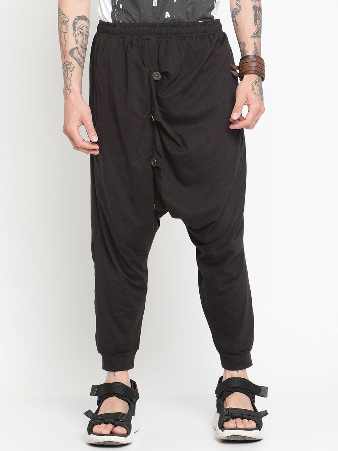 punk men relaxed loose fit cotton joggers