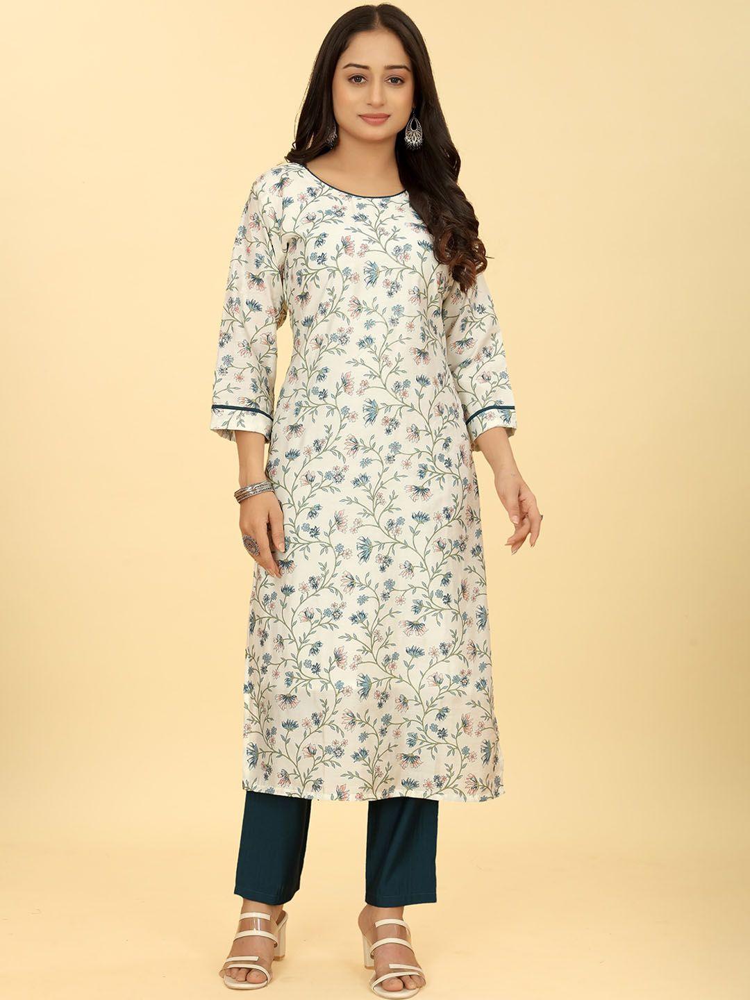 punrwa floral printed kurta with trousers