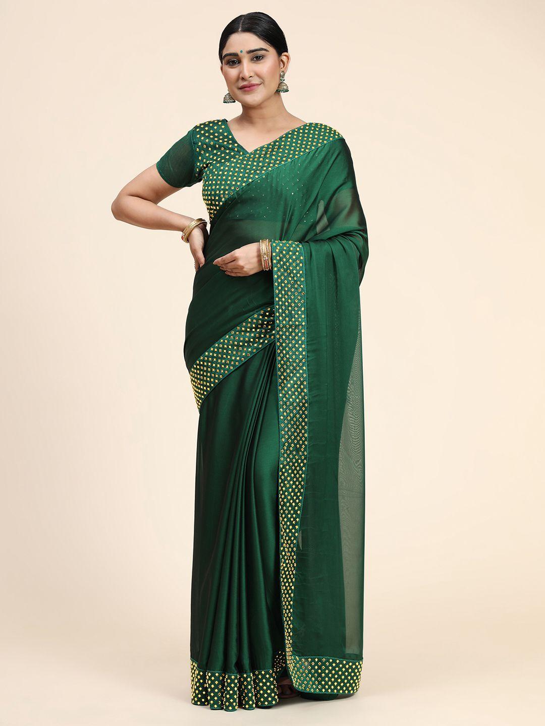 punyatha creation green pure silk saree