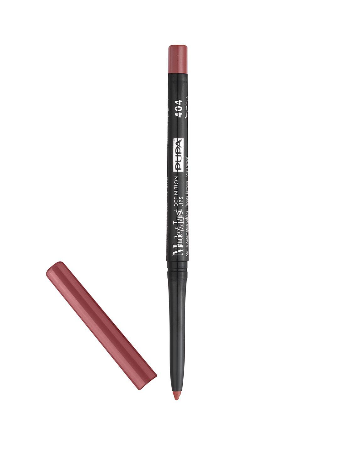 pupa milano made to last definition lips waterproof automatic lip pencil-tango pink 404