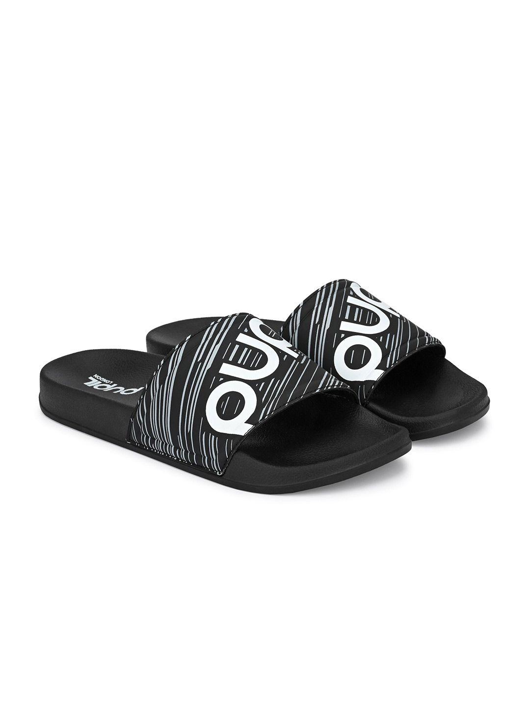 pupil london men printed rubber sliders