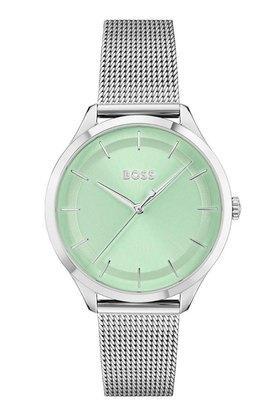 pura green dial stainless steel analog watch for women - 1502636