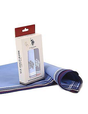 pure cotton brand logo handkerchief - pack of 3
