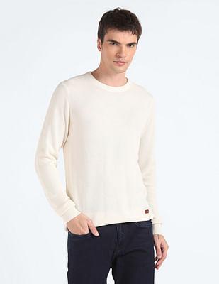 pure cotton textured sweater
