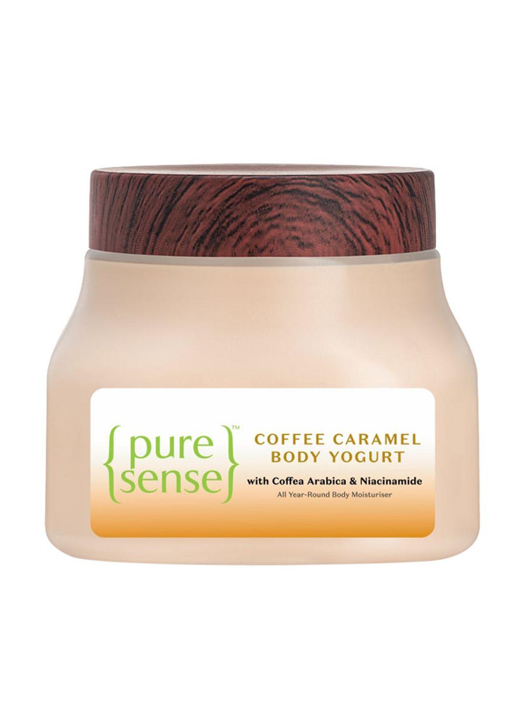 pure sense coffee caramel body yogurt with coffea arabica & niacinamide - 160ml