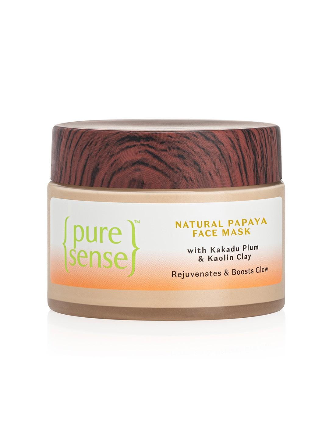 pure sense natural papaya face mask with kakadu plum & kaolin clay - 65 gm