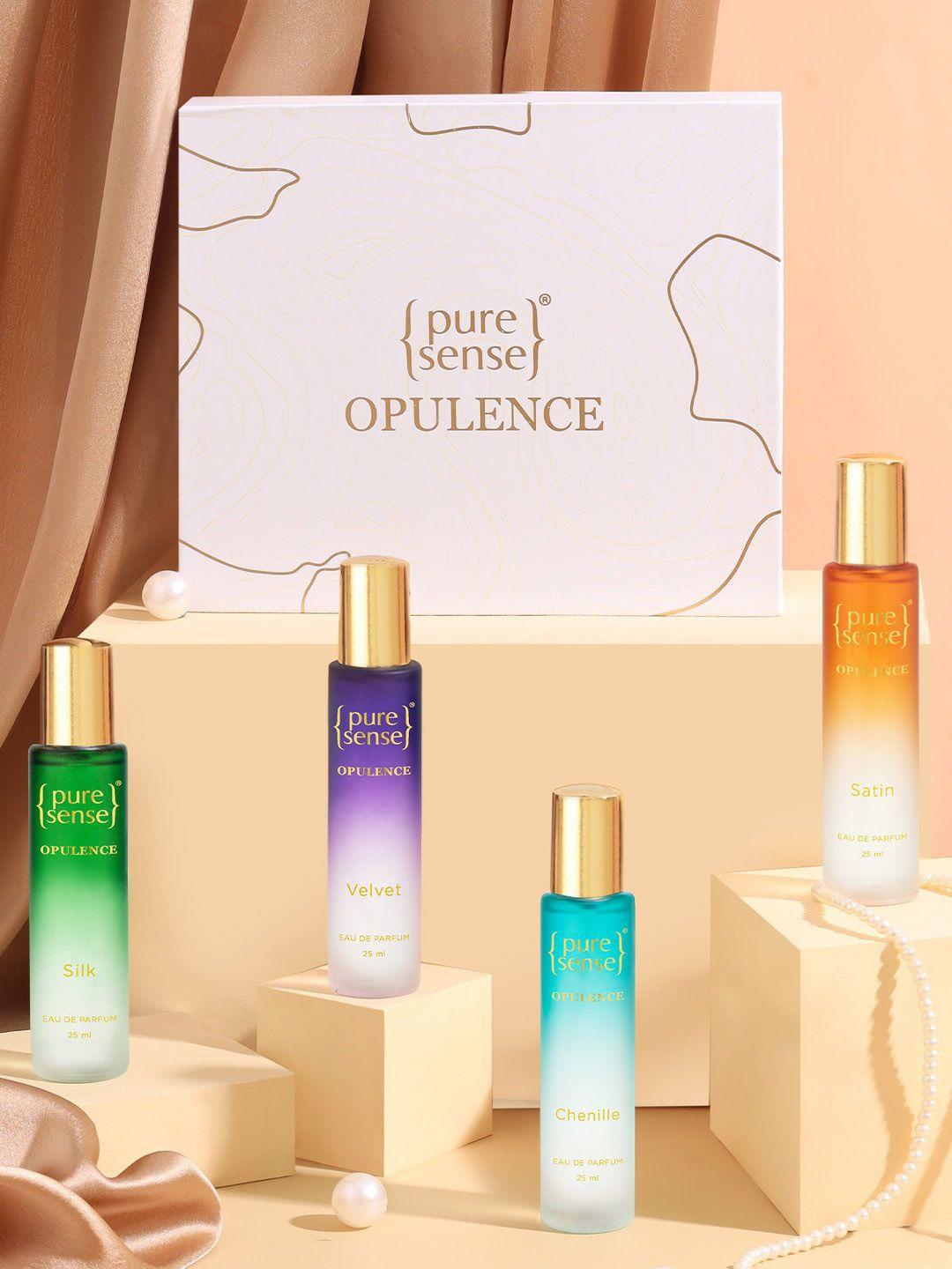 pure sense opulence set of 4 silk-velvet-satin-chenille eau de parfum - 25ml each