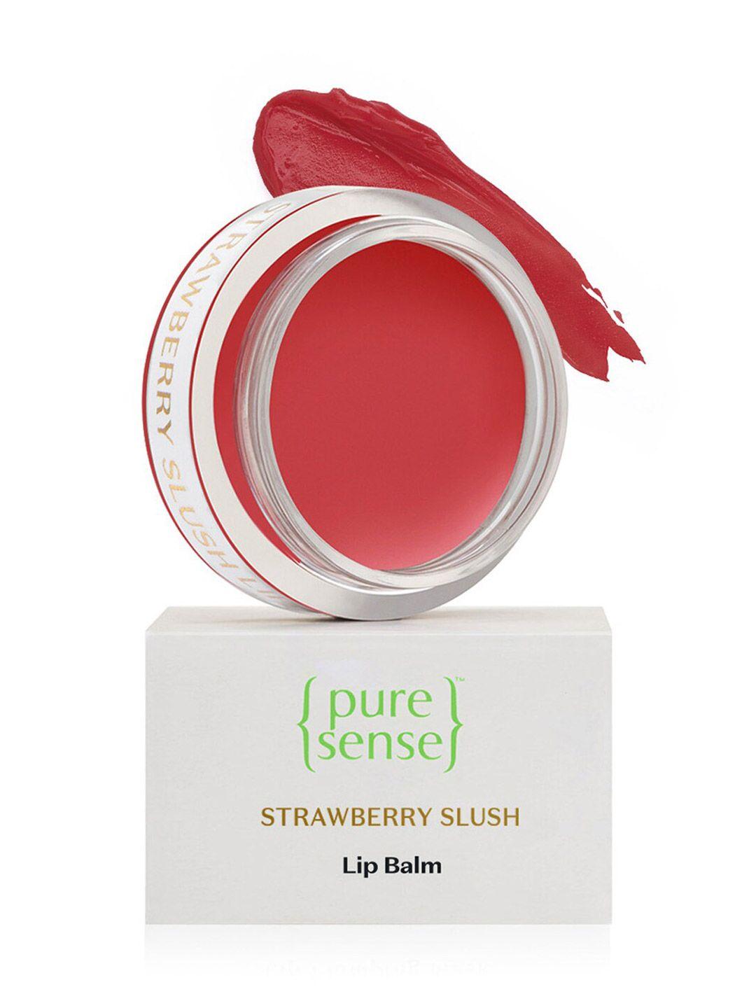 pure sense strawberry slush lip balm for dry, chapped & pigmented lips - 5g