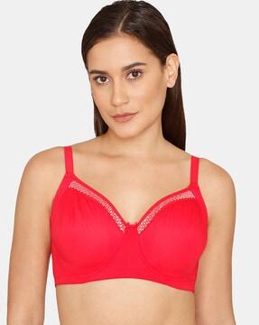 pure bliss double layered non-wired non-padded full coverage super support bra