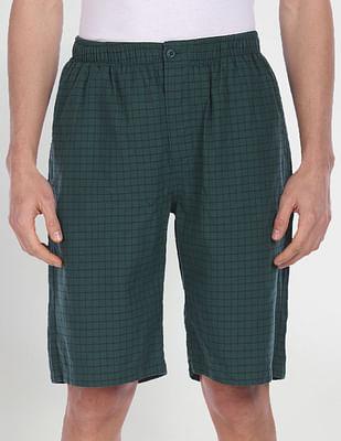 pure cotton checked i692 bermudas - pack of 1