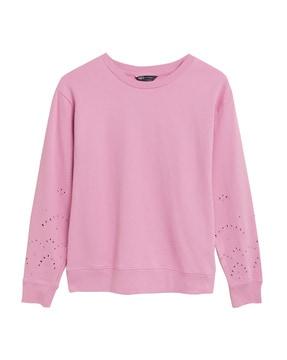 pure cotton embroidered sweatshirt