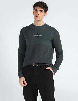pure cotton monogram sweater
