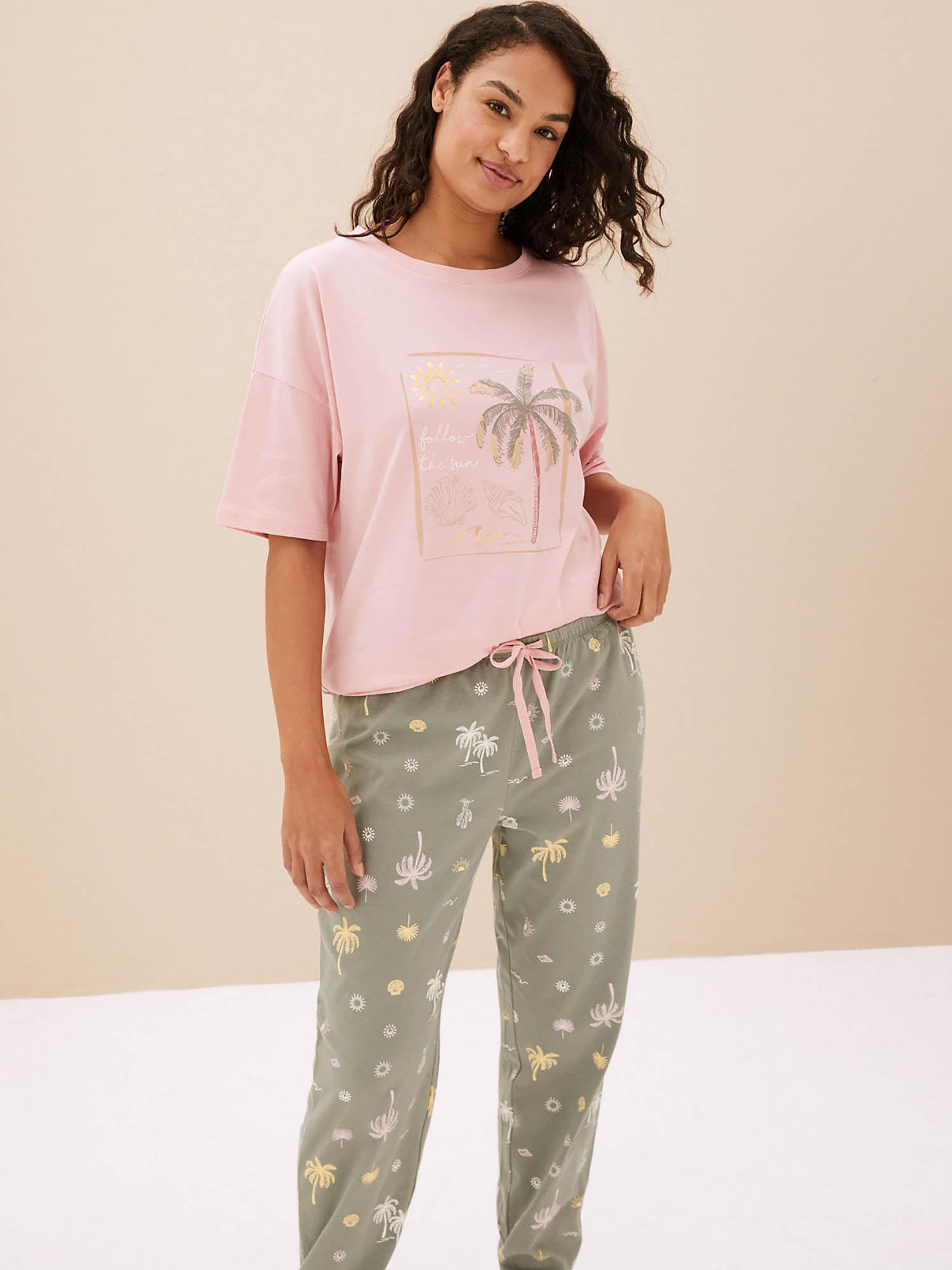 pure cotton palm tree pyjama top