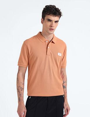 pure cotton pique polo shirt