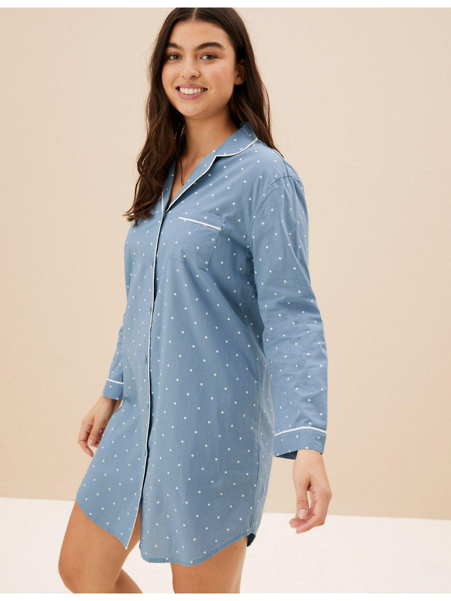 pure cotton polka dot nightshirt