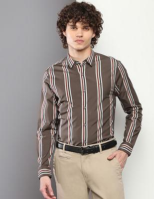 pure cotton regimental striped casual shirt