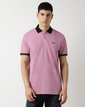 pure cotton regular fit polo t-shirt