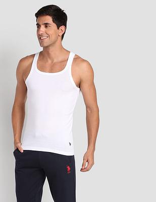pure cotton ribbed ev006 vest - pack of 1