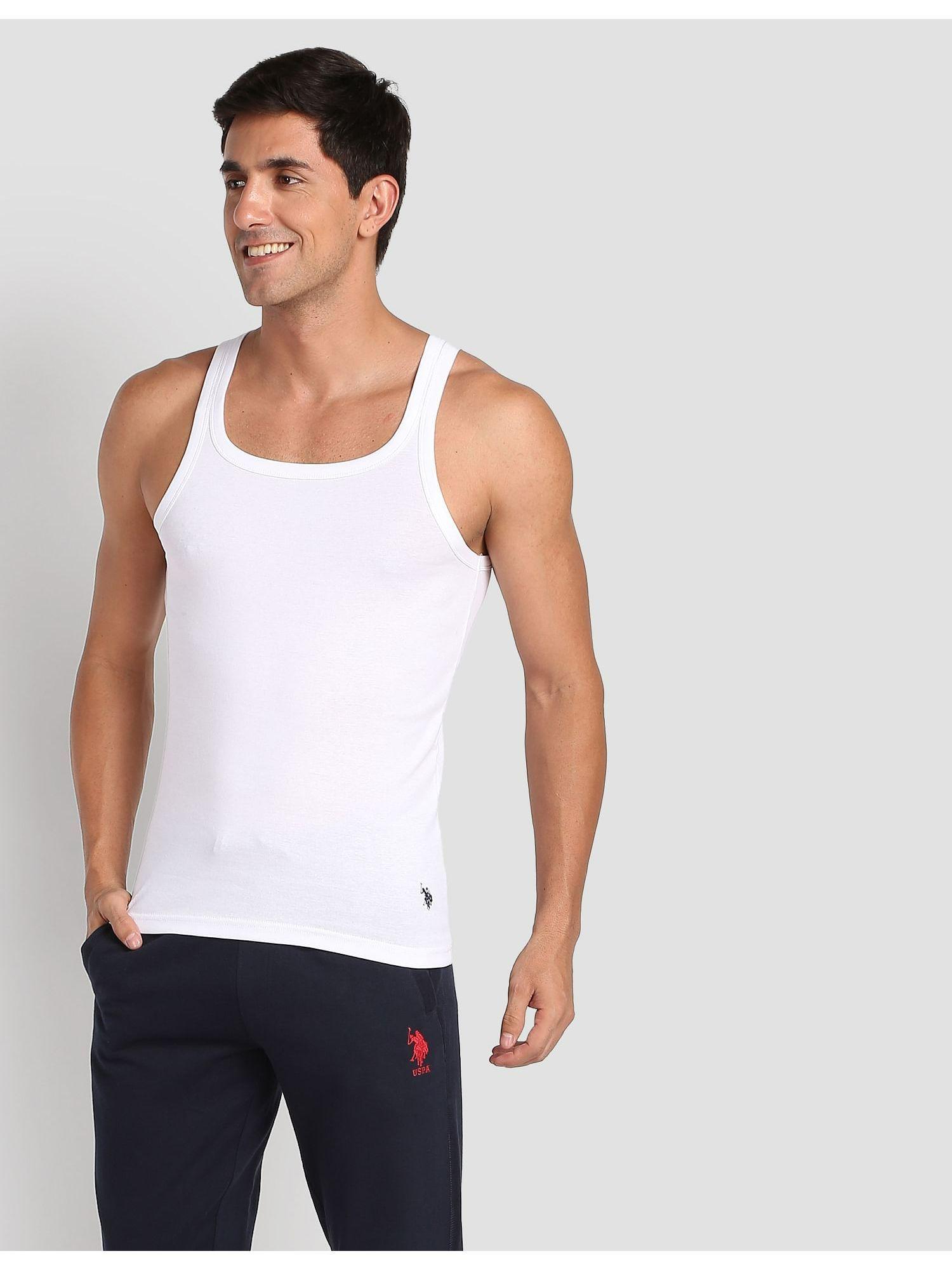 pure cotton ribbed ev006 vest