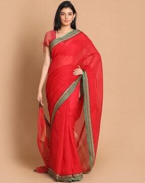 pure cotton solid  saree