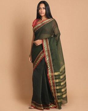 pure cotton solid  saree