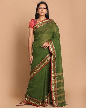 pure cotton solid  saree