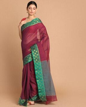 pure cotton solid  saree