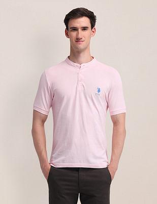 pure cotton solid slim fit t-shirt