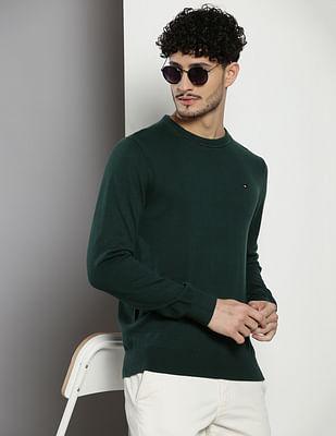 pure cotton solid sweater