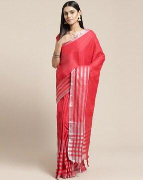 pure cotton woven pattern daily wear saree