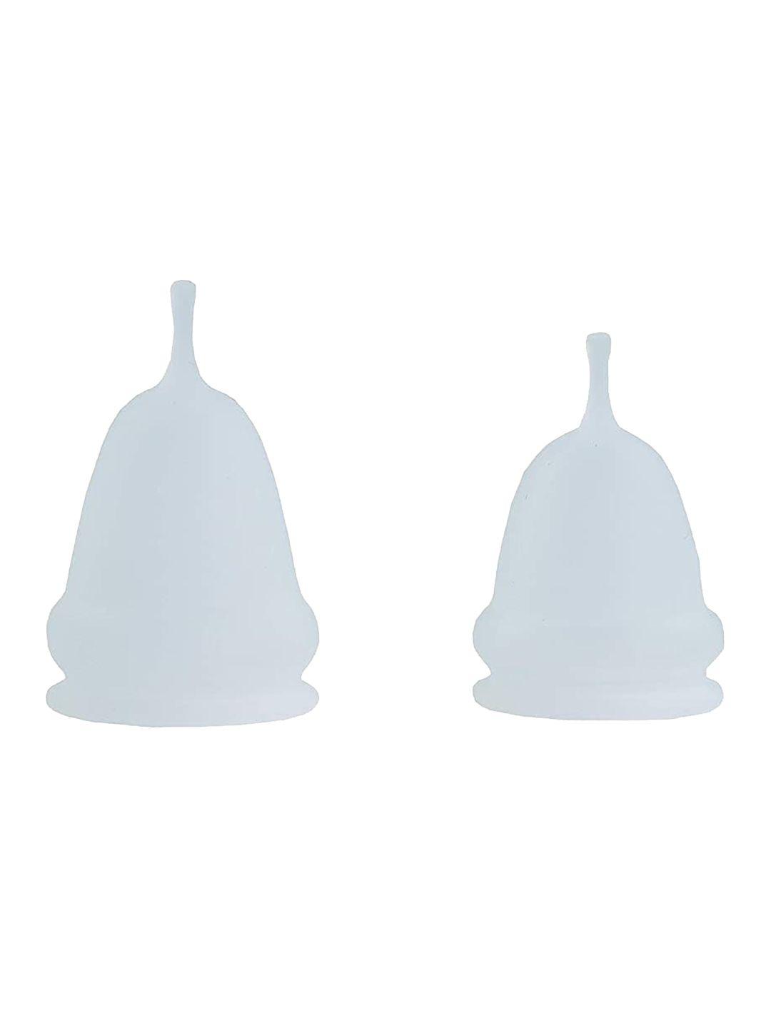 pure cups set of 2 latex free medical grade reusable menstrual cups - small & medium