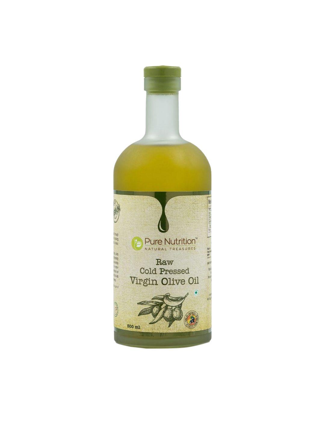 pure nutrition raw cold pressed virgin olive oil for hair & skin - 500 ml