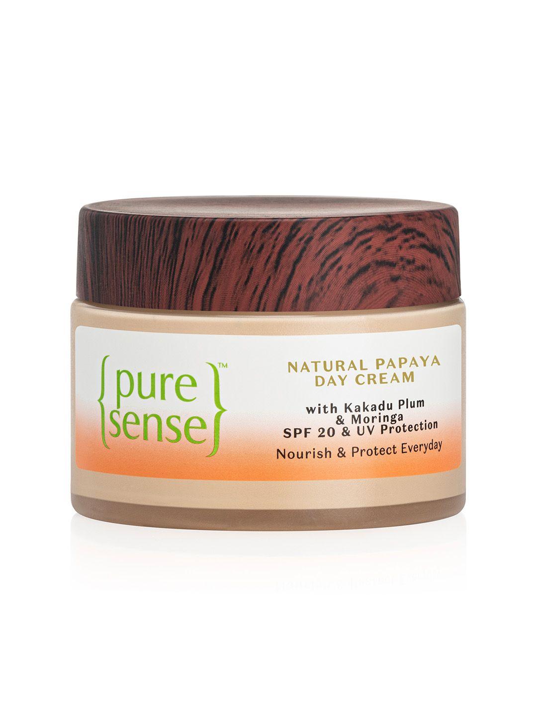 pure sense natural papaya day cream with kakadu plum & moringa with spf20 - 60g