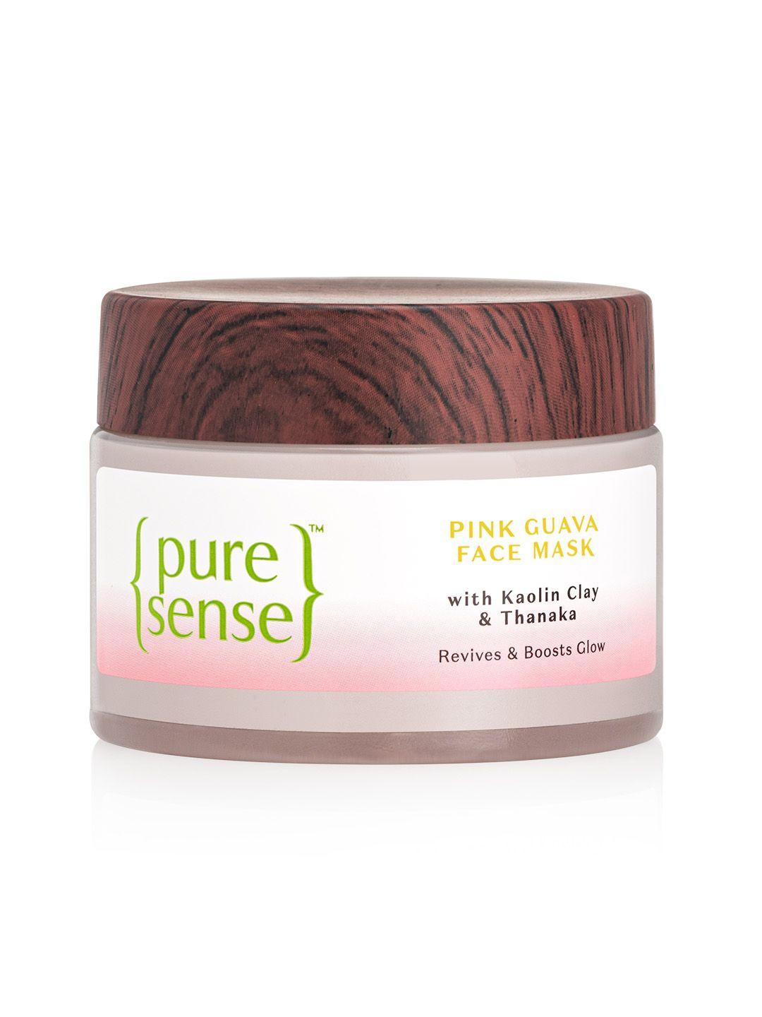 pure sense pink guava face mask with kaolin clay & thanaka - 65 g