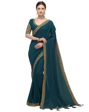 pure silk saree with blouse piece