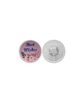 pure silver best wishes coin