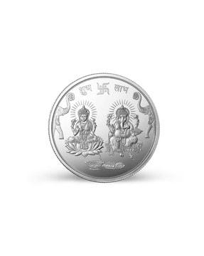 pure silver lakshmi ganesh coin