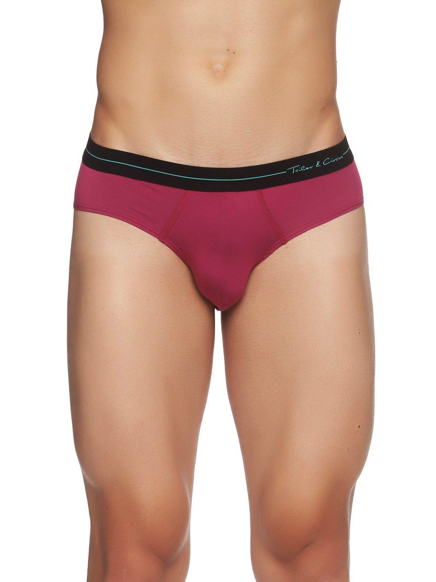 pure soft anti-bacterial beechwood briefs-maroon maroon