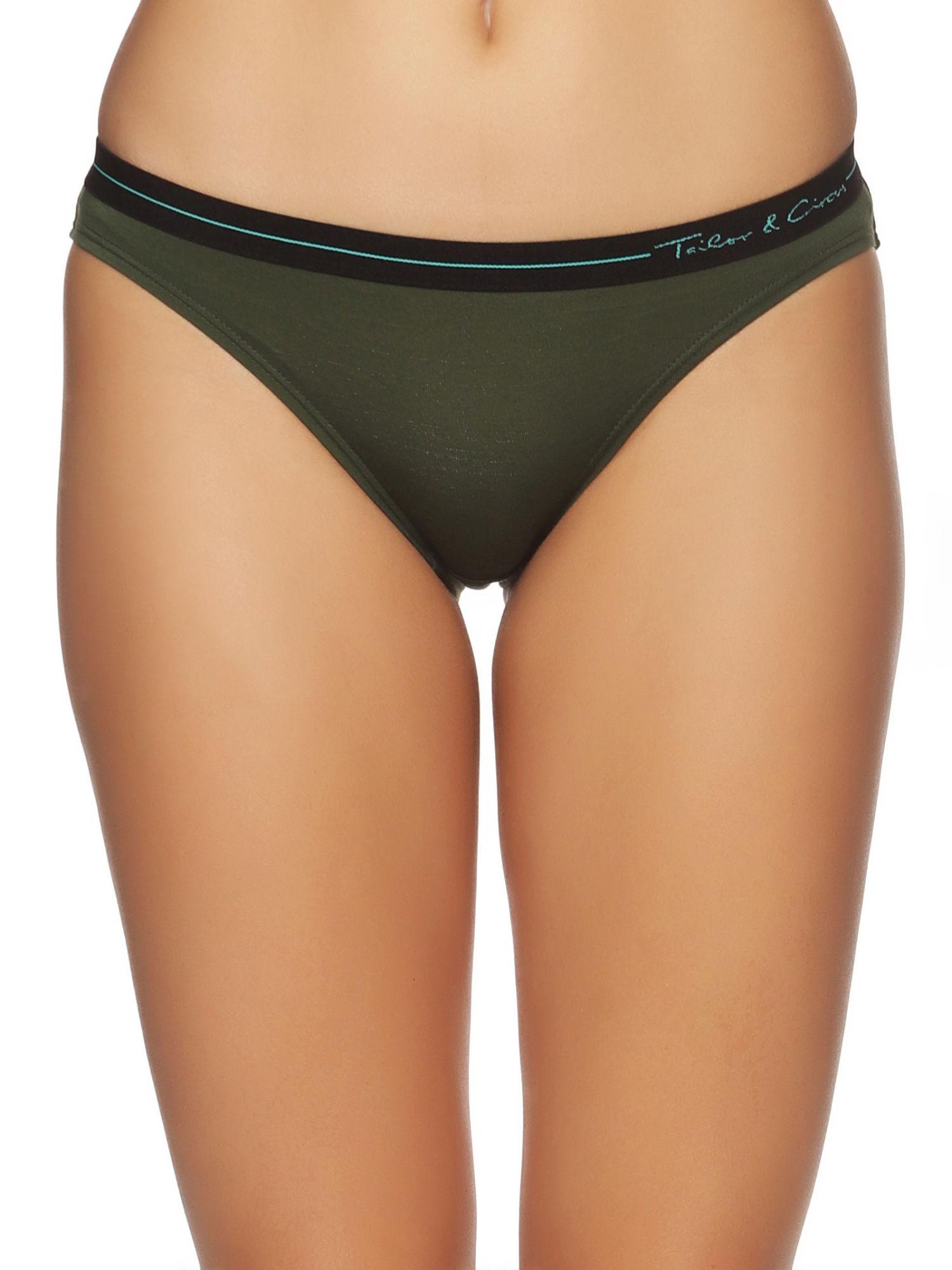 pure soft anti-bacterial beechwood modal bikini-green