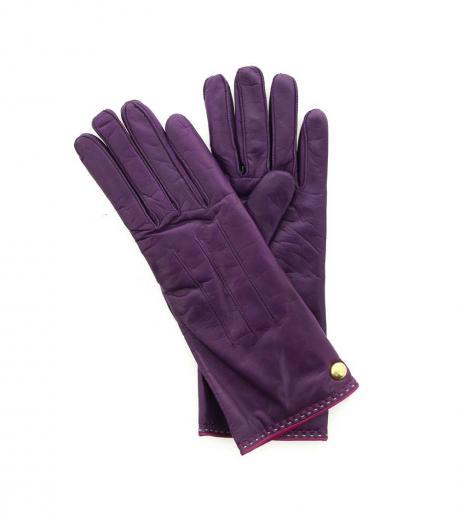 purple classic cashmere gloves