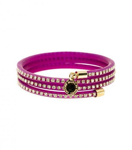 purple crystal logo bracelet