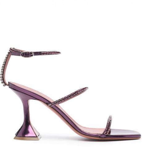 purple gilda mirror sandals