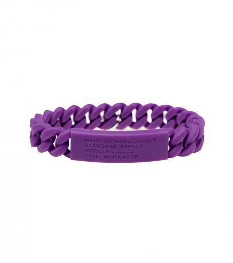 purple logo bar bracelet