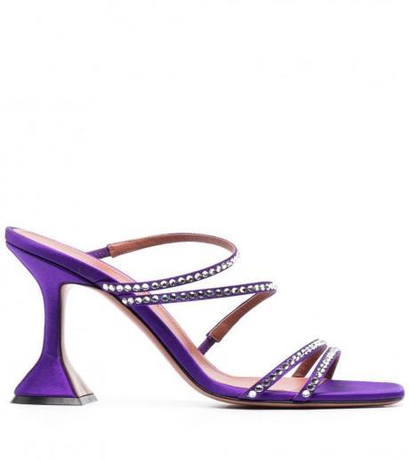 purple naima crystal sandals
