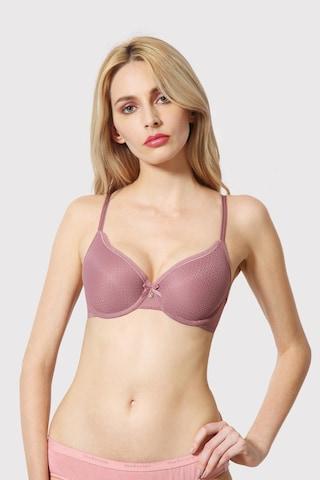 purple solid women regular fit bra