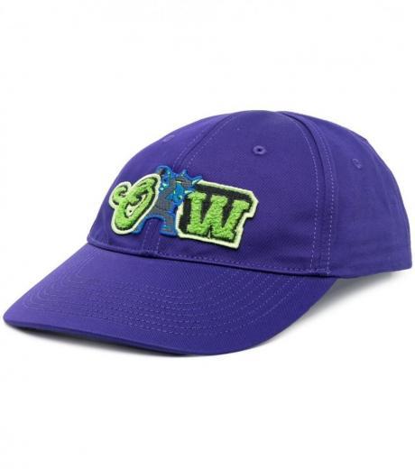 purple varsity cotton baseball cap