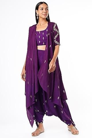 purple-zardosi-embroidered-cape-set